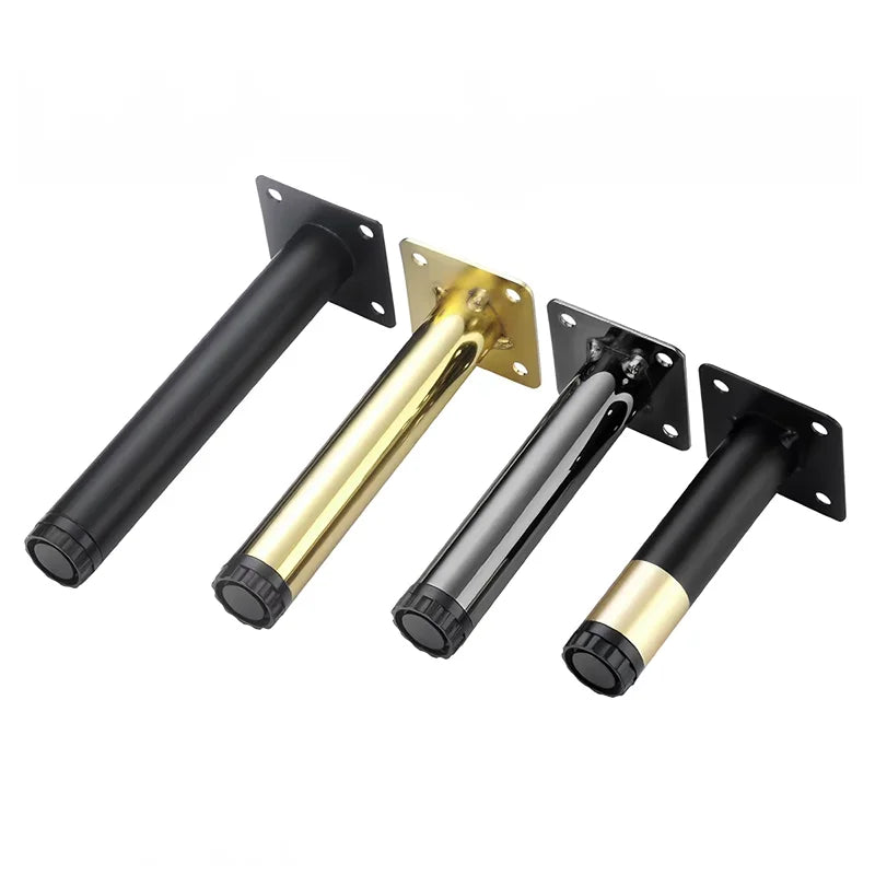 Round Tubular Furniture Support Legs with Base Plate