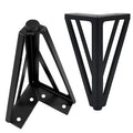 Modern Matte Black Geometric Triangle Furniture Leg with Leveling Foot