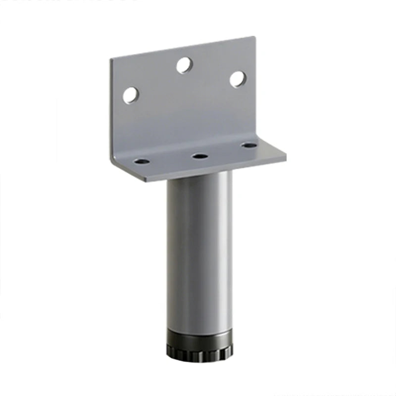 Heavy-Duty Side-Mount Adjustable Furniture Leg with L-Bracket