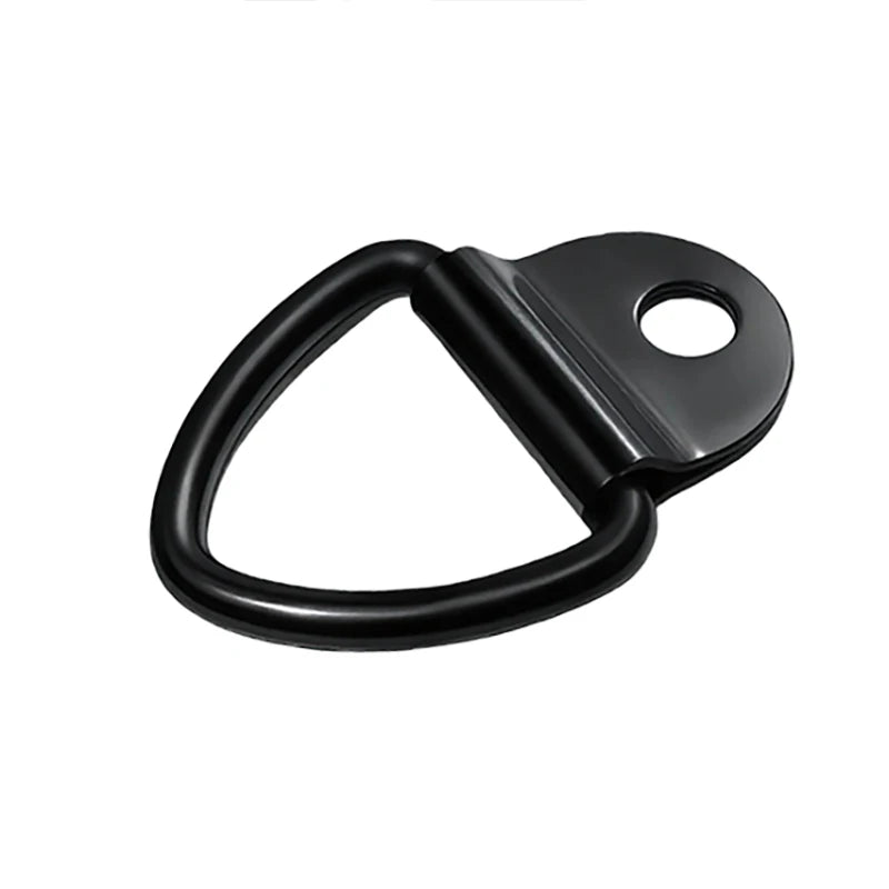 Heavy-Duty Black D-Ring Tie-Down Anchor with Mounting Bracket