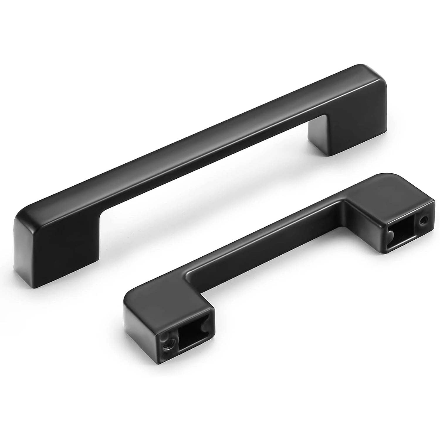 Minimalist Matte Black Solid Aluminum Cabinet Pull Handle