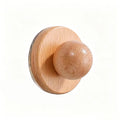 Nordic Natural Beech Wood Round Wall Hook (Eco-Friendly Decorative Peg)