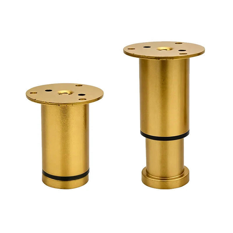 Adjustable Gold Cylindrical Furniture Legs (Heavy-Duty Cabinet & Sofa Support)
