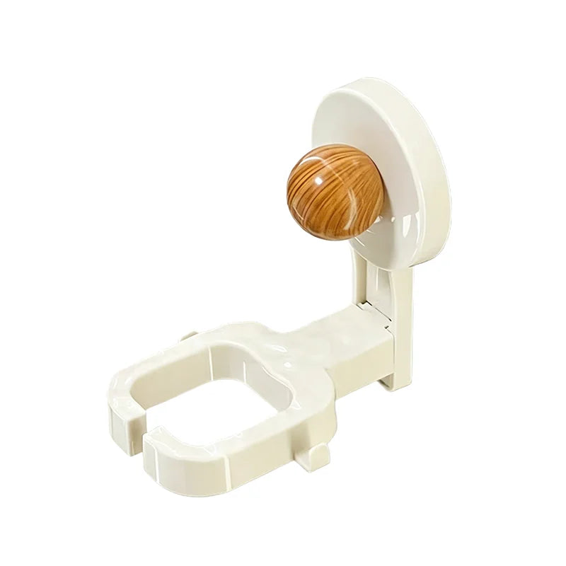 Creative Wall-Mounted Universal Ring Hook with Wood Accent