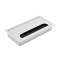 Rectangular Aluminum Desk Cable Grommet with Integrated Brush