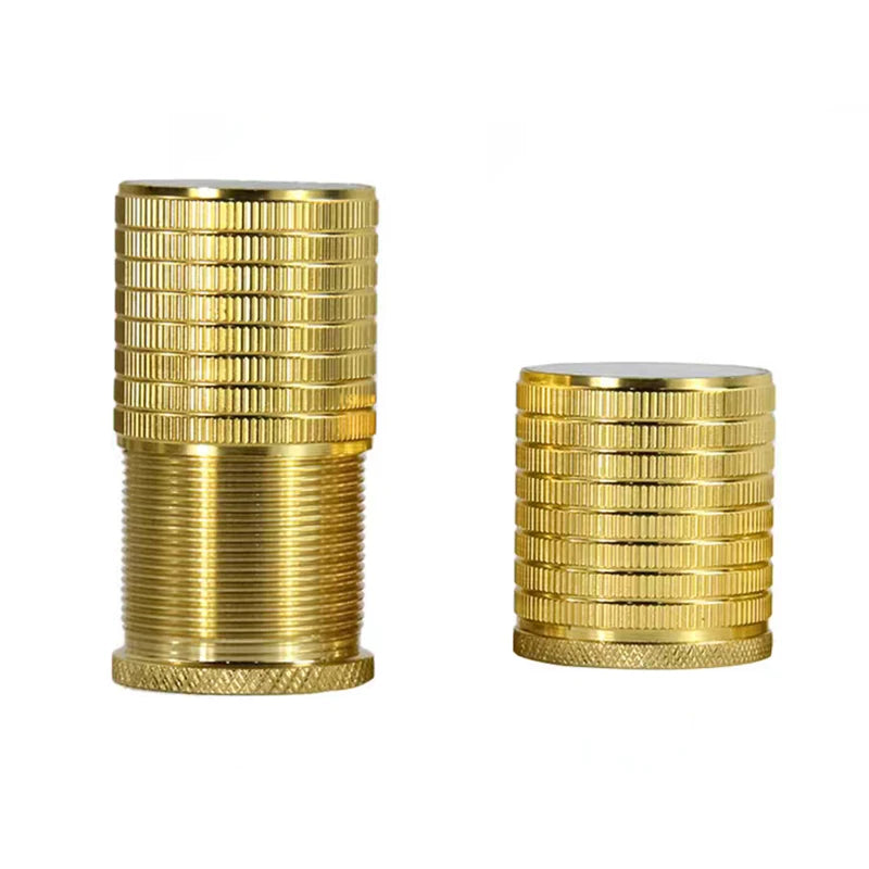 Industrial Knurled Gold Adjustable Leveling Feet (Heavy-Duty Threaded Support)
