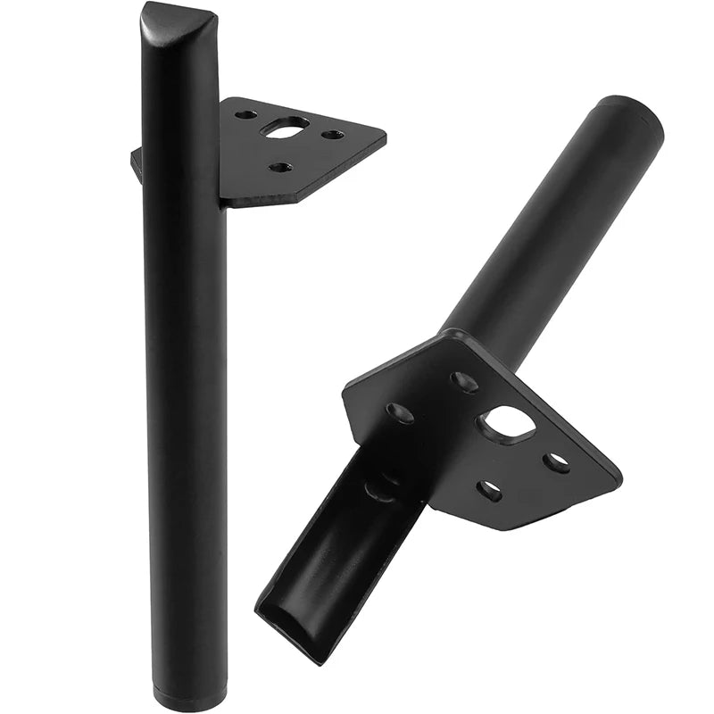 Minimalist Straight Cylindrical Matte Black Furniture Leg for Cabinets