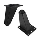 Modern Oblique Square Tapered Metal Furniture Leg (Matte Black)