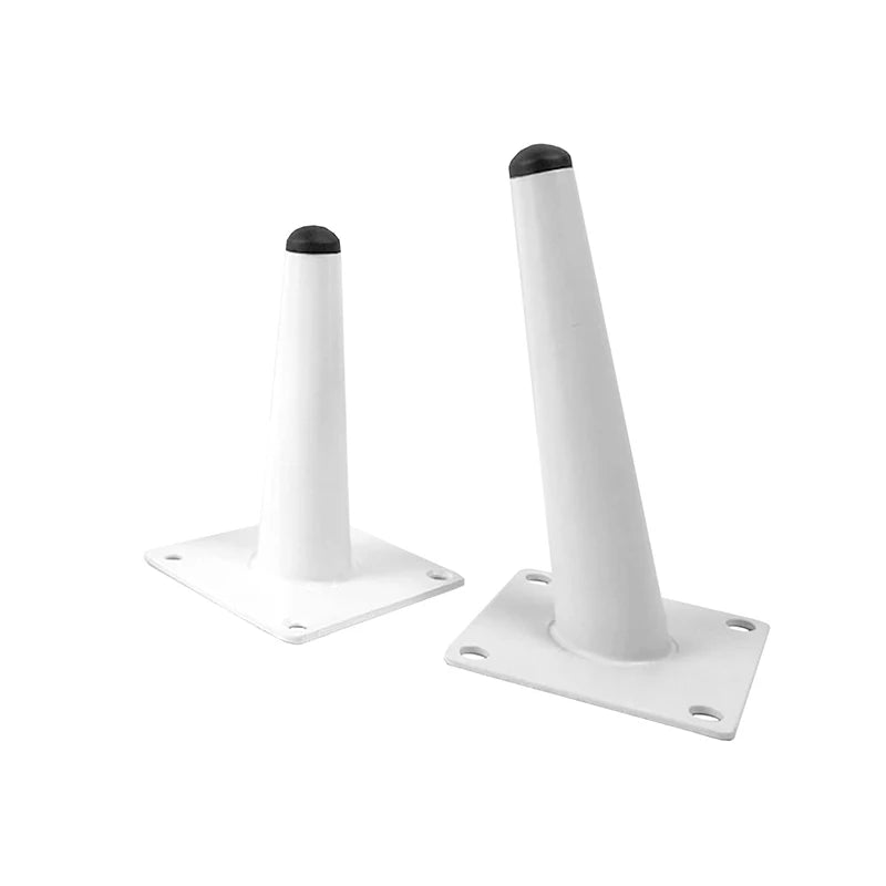 Modern White Tapered Conical Metal Furniture Leg (Straight & Oblique)