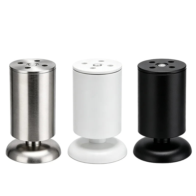 Cylindrical Height-Adjustable Metal Cabinet Legs (0-15mm Fine Tuning)